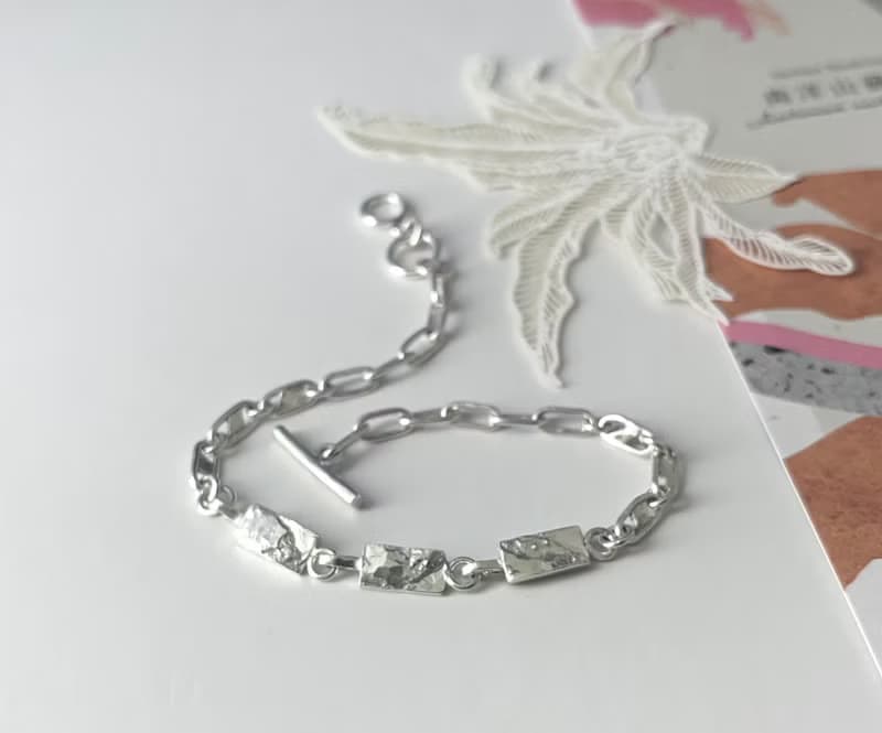 純銀手鍊 手作金工