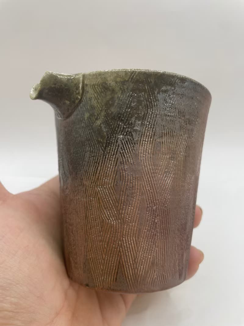 柴燒刀削肌理茶海