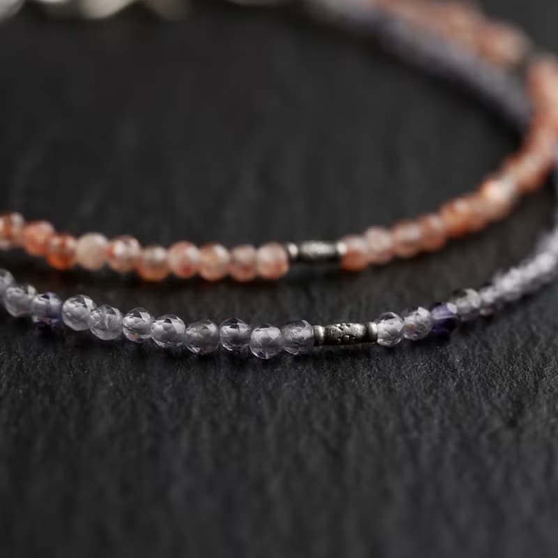 アイオライトとカレンシルバーのブレスレット