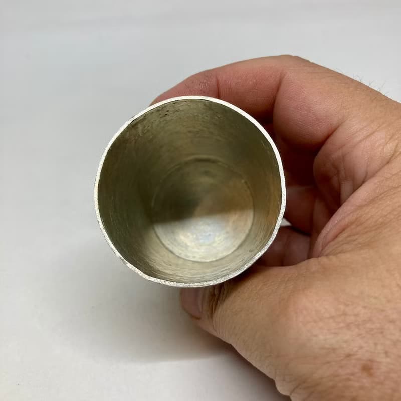 清酒杯/燒酌杯/基本長型純錫杯(小杯),青冶金工手作鍛純錫杯