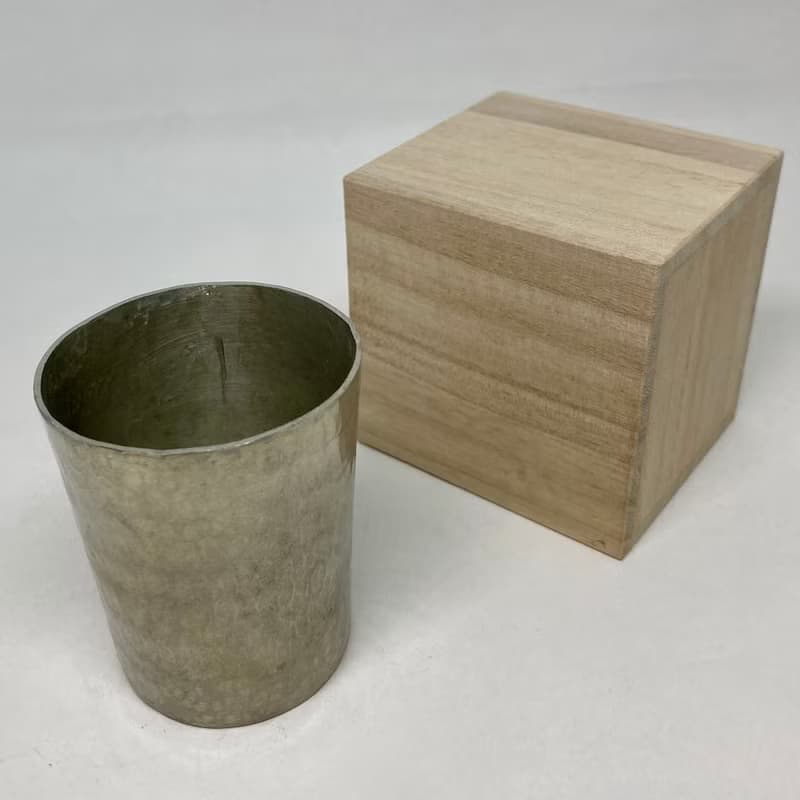 清酒杯/燒酌杯/基本長型純錫杯(小杯),青冶金工手作鍛純錫杯