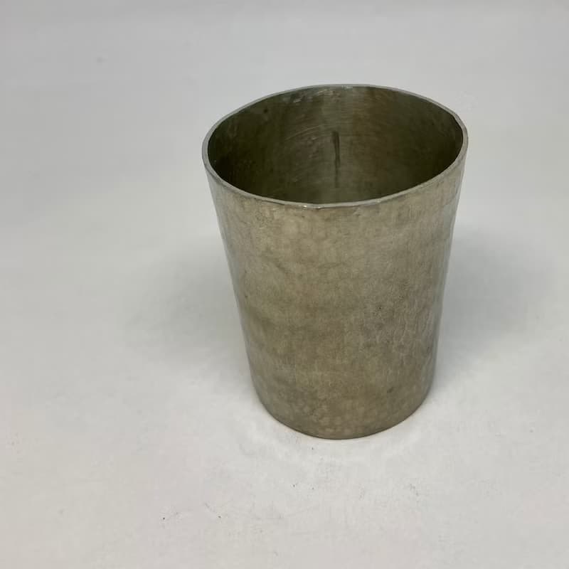 清酒杯/燒酌杯/基本長型純錫杯(小杯),青冶金工手作鍛純錫杯