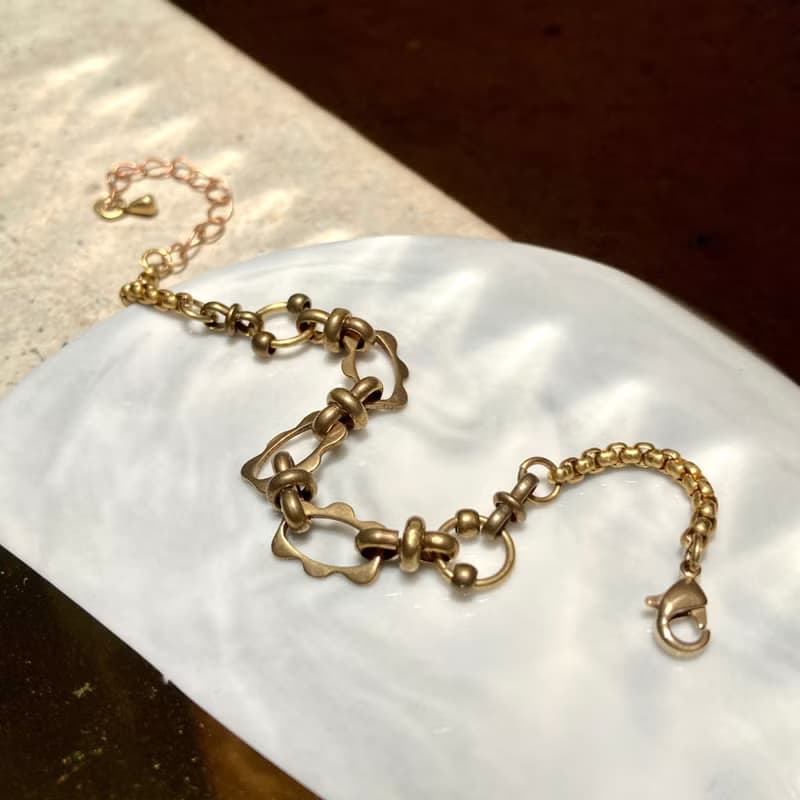 老林雜貨 | 黃銅設計手鍊-黃銅框框