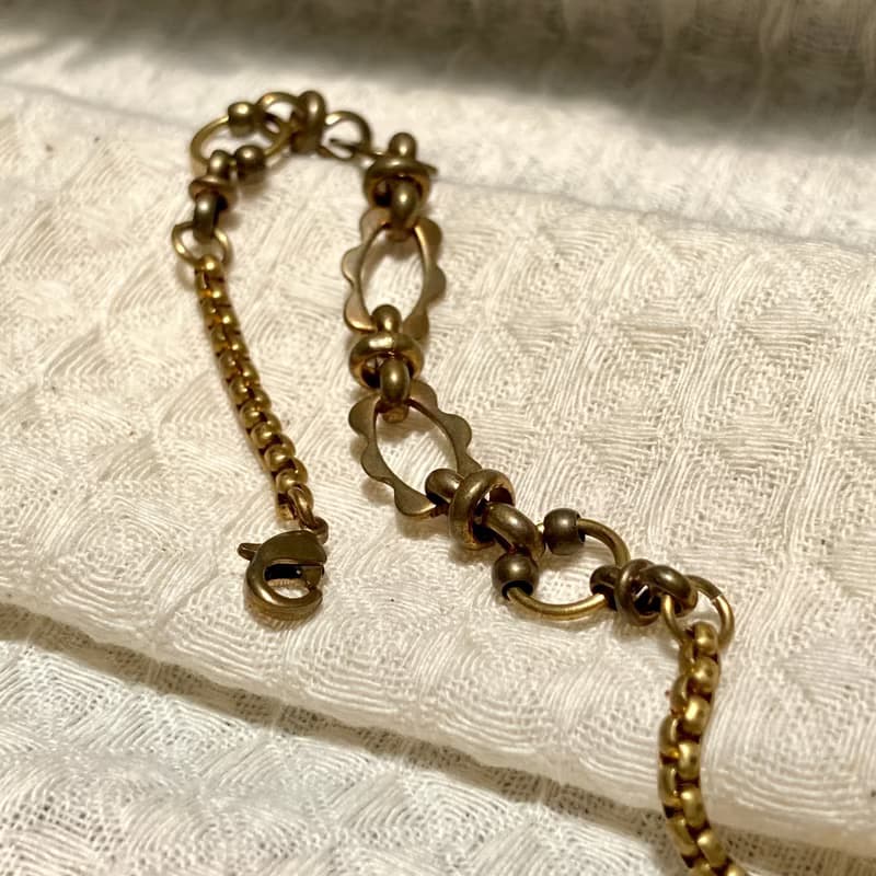 老林雜貨 | 黃銅設計手鍊-黃銅框框