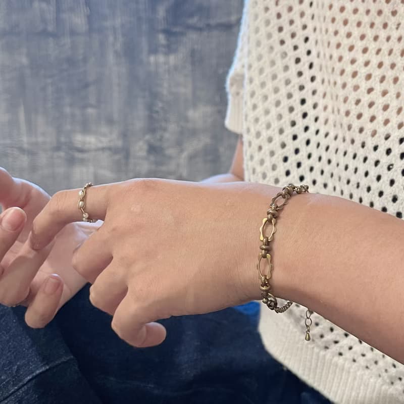 老林雜貨 | 黃銅設計手鍊-黃銅框框