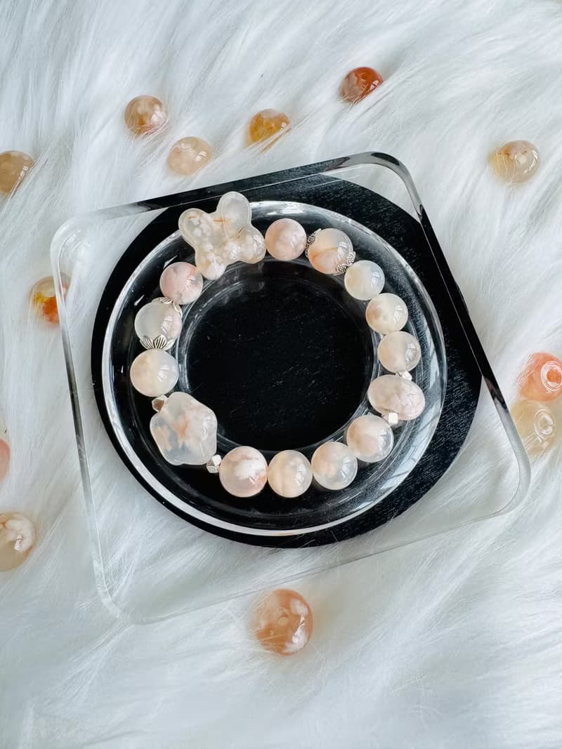 DIY櫻花瑪瑙手串