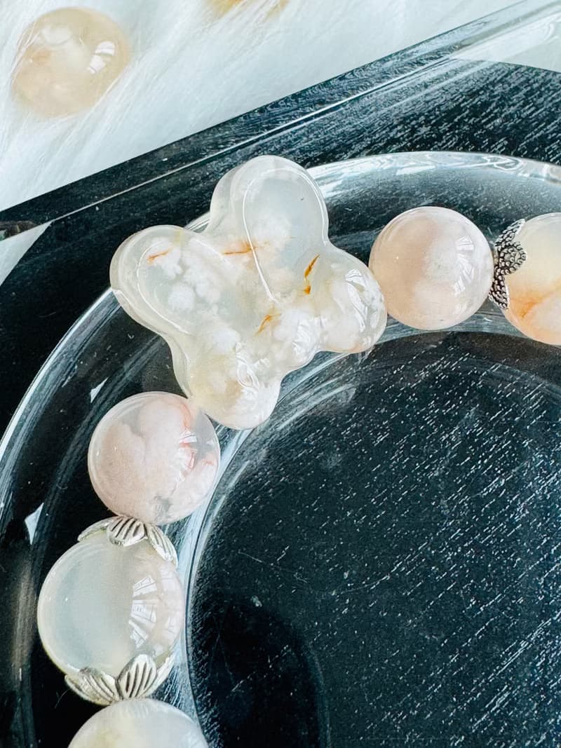 DIY櫻花瑪瑙手串