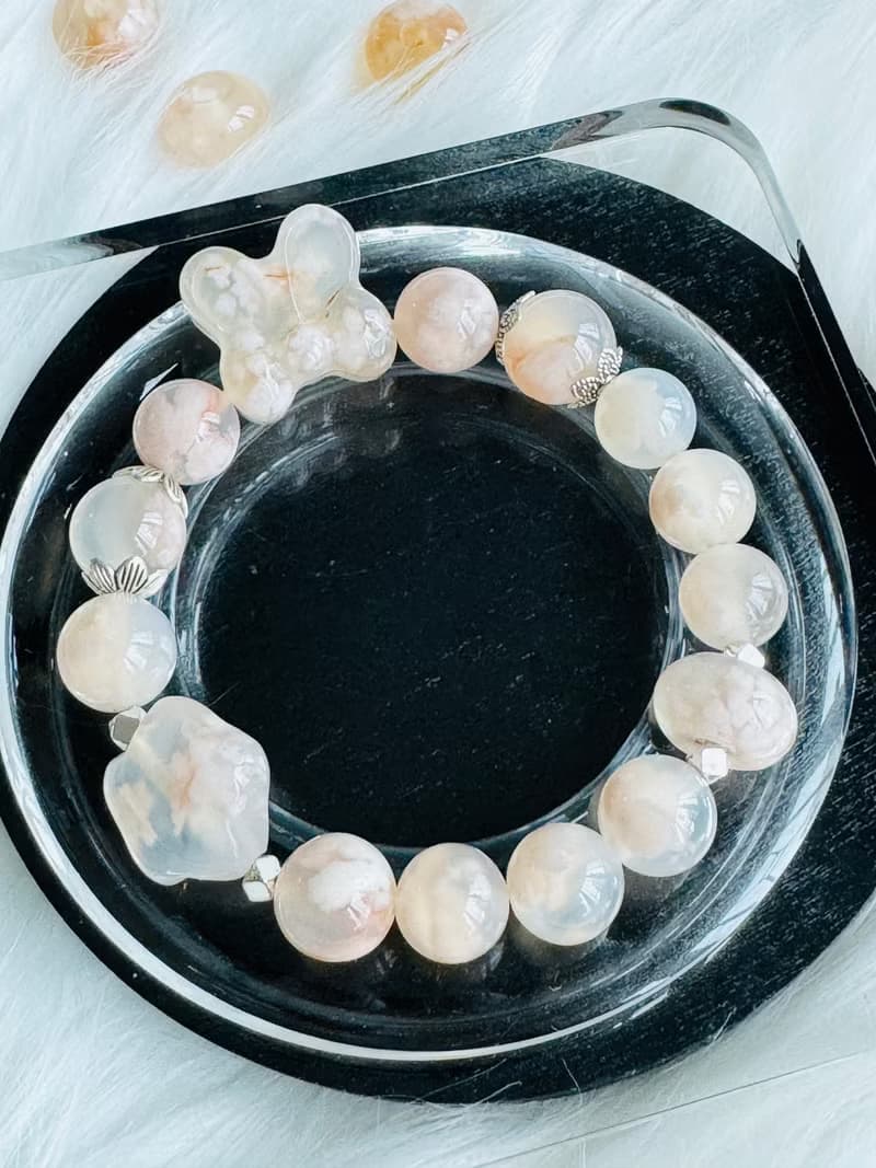 DIY櫻花瑪瑙手串