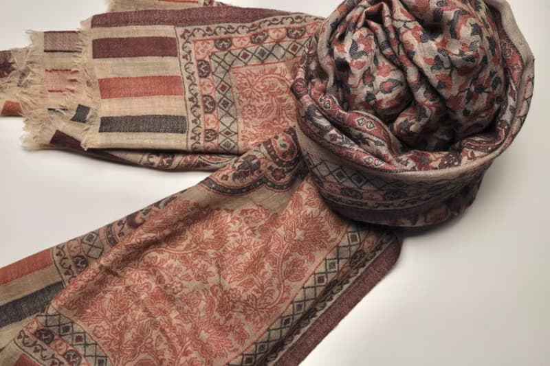 【聖誕禮物】喀什米爾羊絨手工編織大卡尼原絨色圍巾披肩快速出