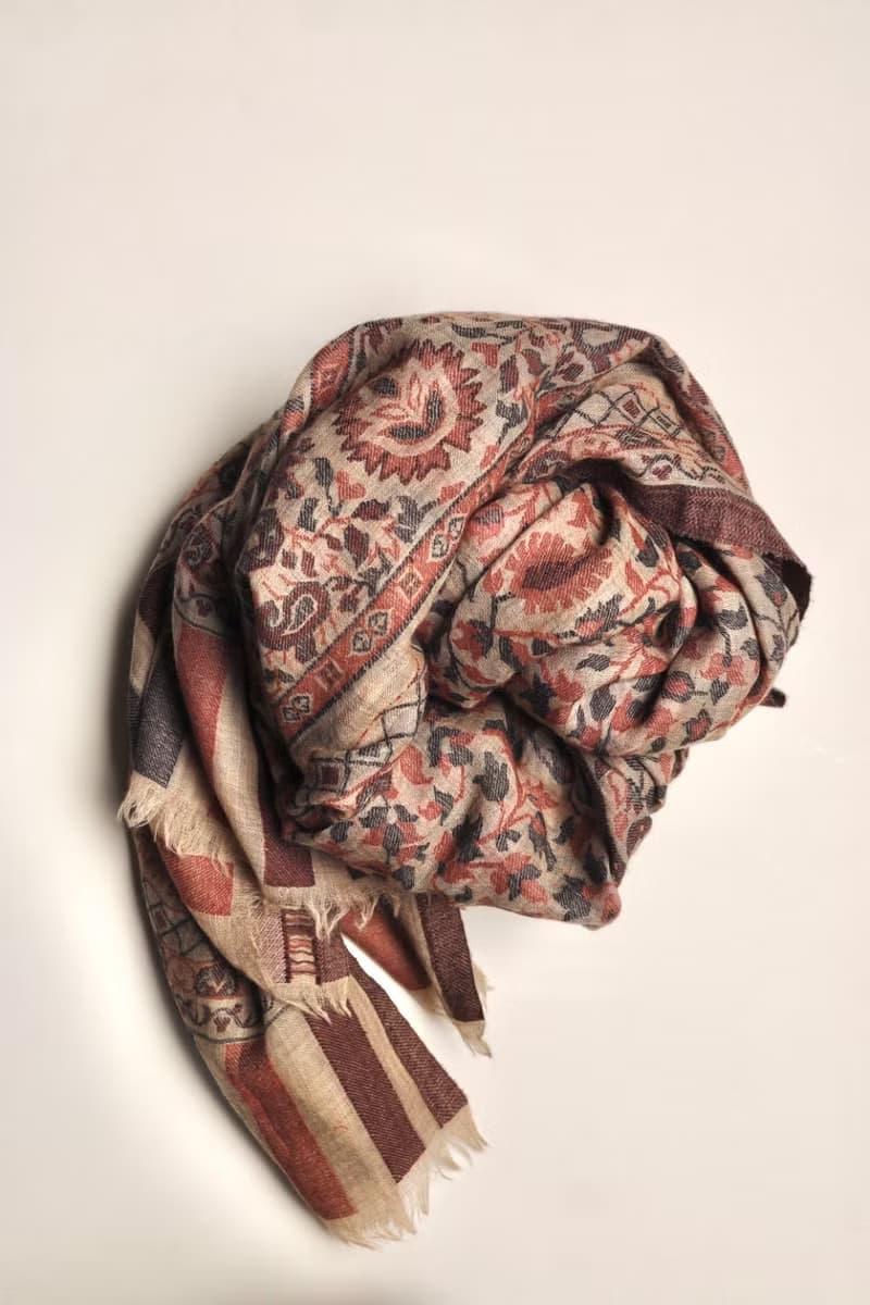 【聖誕禮物】喀什米爾羊絨手工編織大卡尼原絨色圍巾披肩快速出