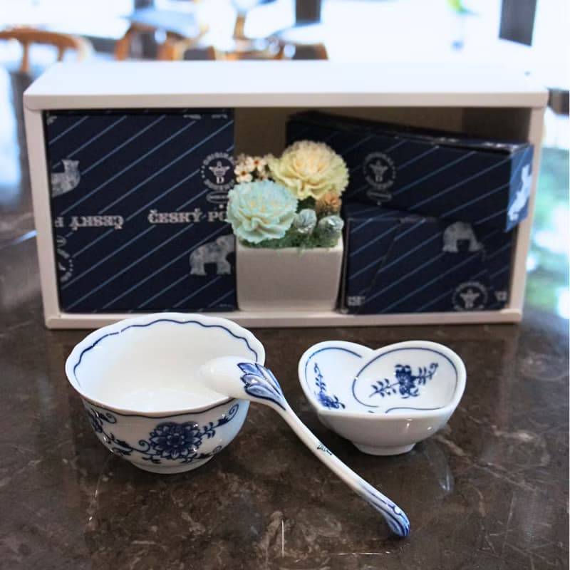 【娶水某 嫁好尪】歐洲原裝餐具3件組+手工盆花