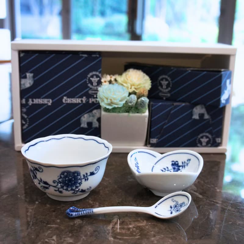 【娶水某 嫁好尪】歐洲原裝餐具3件組+手工盆花