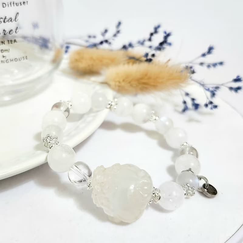白幽靈龍龜設計手鍊/提升專注力、招桃花之水晶