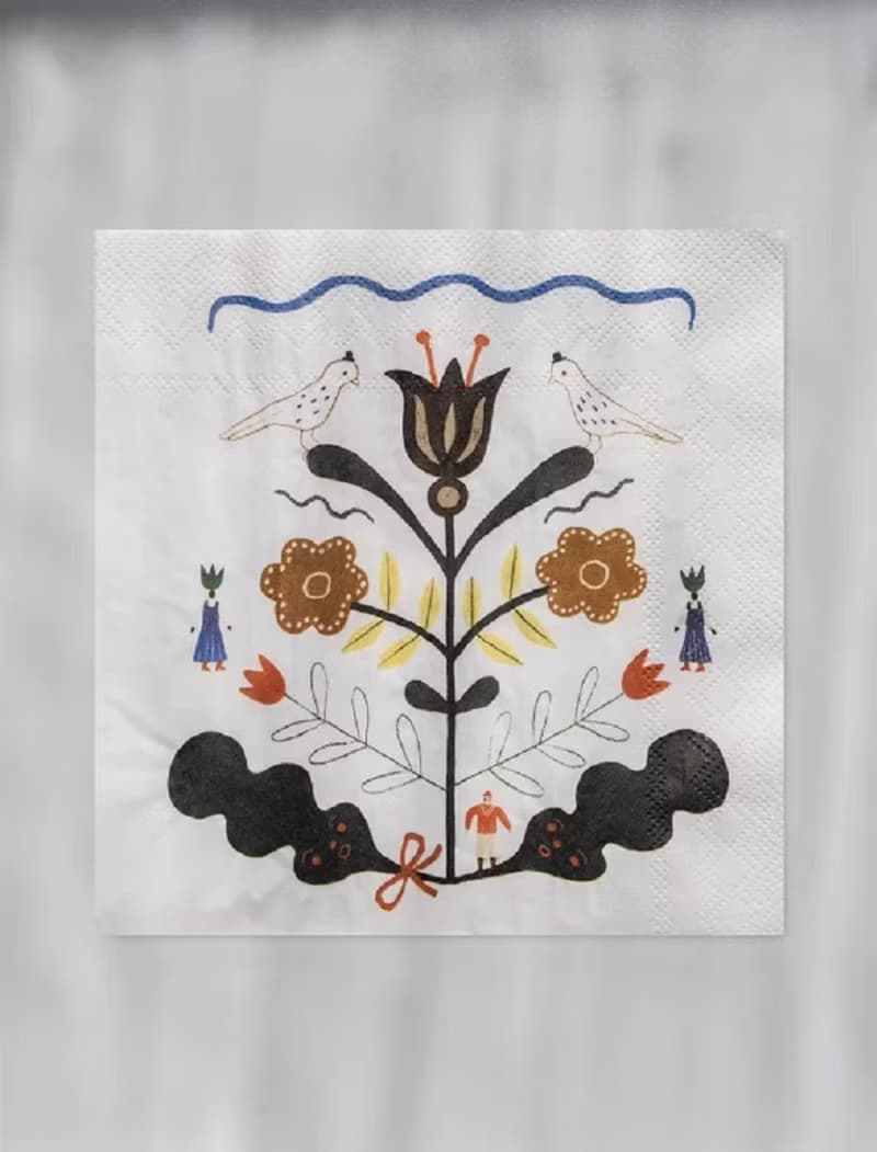 北歐設計師款-聖誕印花餐巾紙PAPER NAPKINS KURBITS