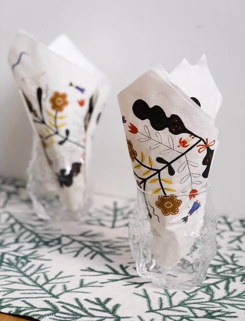 北歐設計師款-聖誕印花餐巾紙PAPER NAPKINS KURBITS