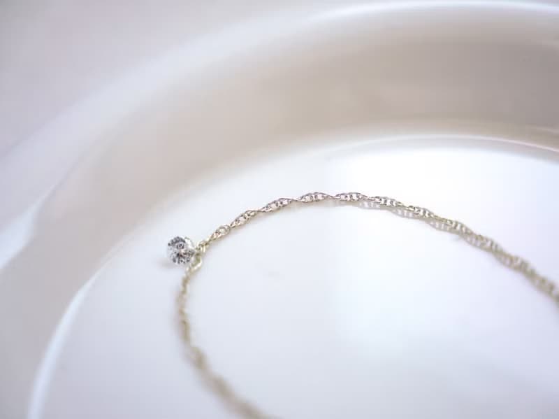 SV925/14KGF 裸.單鑽手鍊/腳鍊 施華洛世奇水晶 Swarovski 可碰水