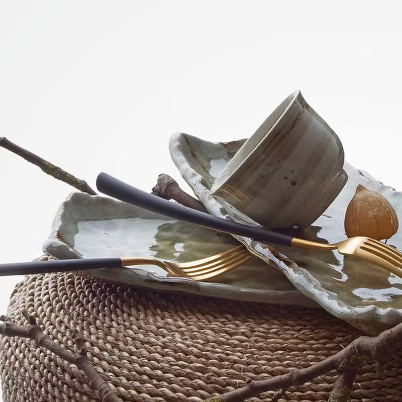 葡萄牙 Cutipol  GOA  黑金點心叉匙組