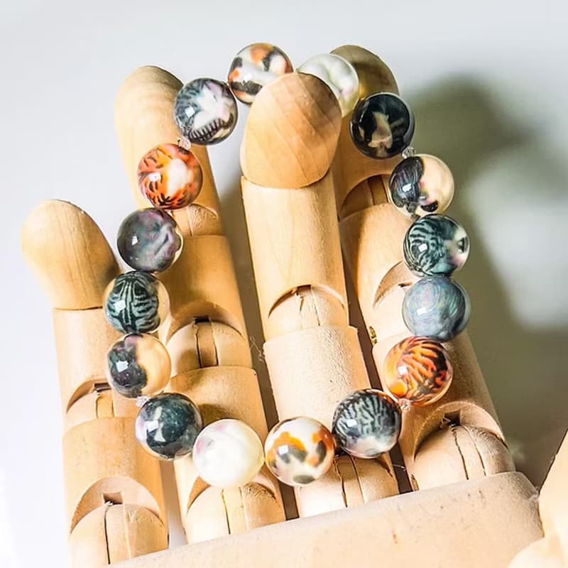 受注製作 猫玉ブレスレット　にゃんともタマラン・ツインズ16にゃん