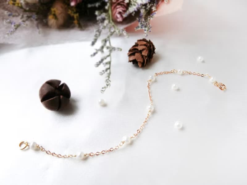 【點點珍珠】純銀手鍊 天然淡水珍珠