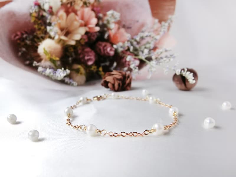 【點點珍珠】純銀手鍊 天然淡水珍珠