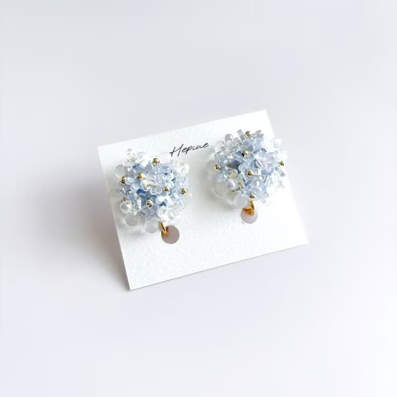 Petalisse (Blue) : earring耳夾 / pierce耳釘