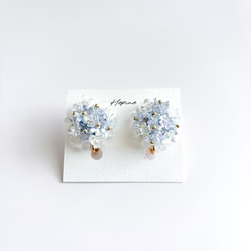 Petalisse (Blue) : earring耳夾 / pierce耳釘