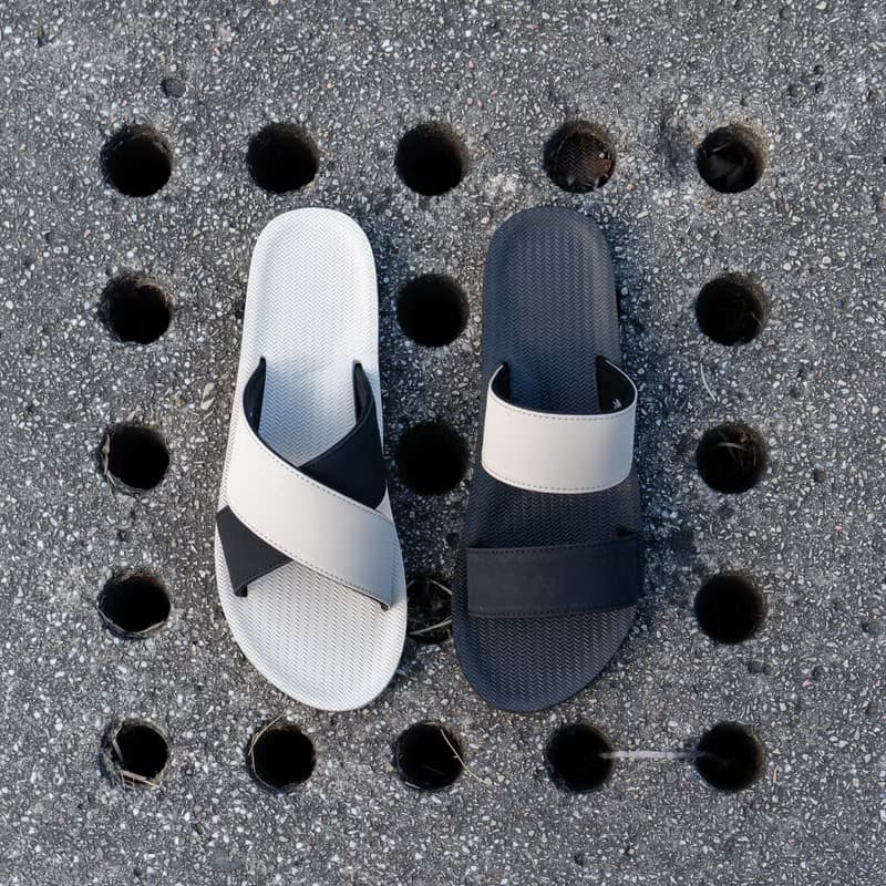 indosole CRSVII 環保拖鞋 黑白撞色 女