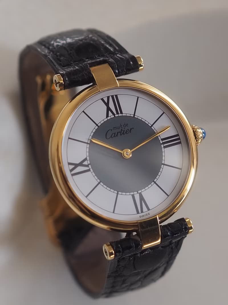 Cartier カルティエ マストヴァンドーム LM センターグレイ ユニセックス メンズ ヴィンテージ