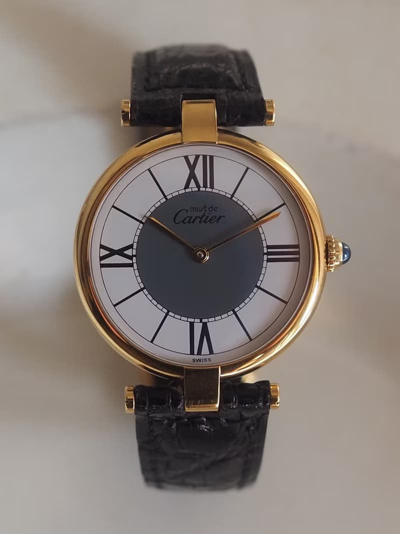 Cartier カルティエ マストヴァンドーム LM センターグレイ ユニセックス メンズ ヴィンテージ