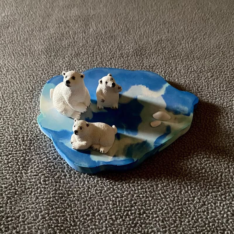 【療癒小物】北極熊與海豹的冰山一角 I 擴香石擺飾