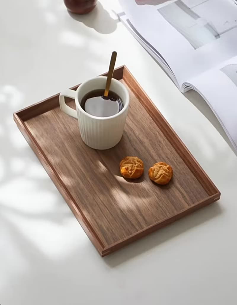 茶盤 托盤 食品收納 胡桃木