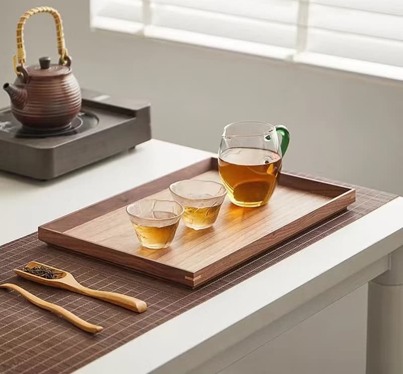 茶盤 托盤 食品收納 胡桃木