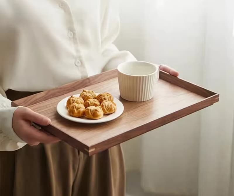 茶盤 托盤 食品收納 胡桃木