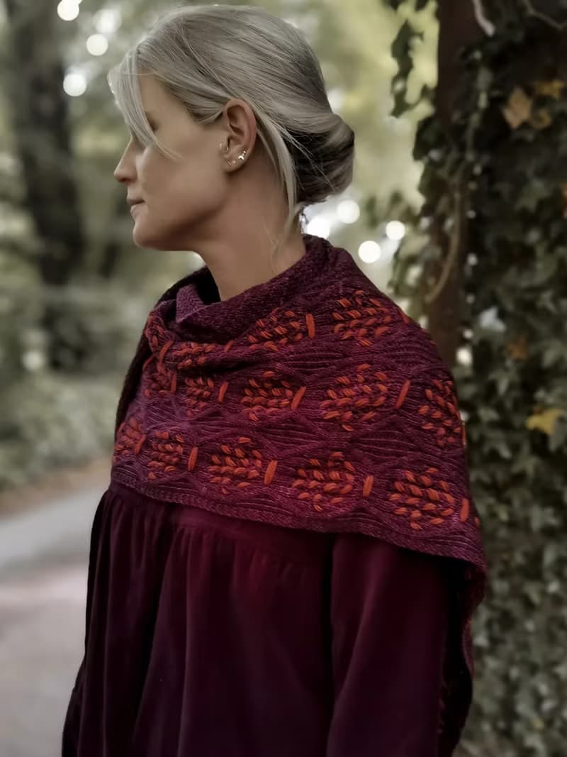 【數位】Pomegranate Shawl knitting manual electronic file