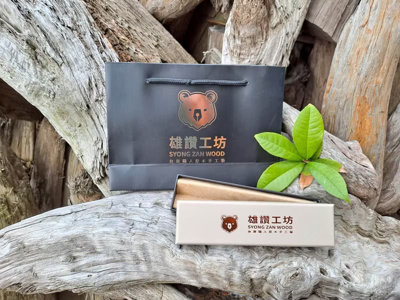 綠檀木 原木 手工筆 鋼筆 六角型