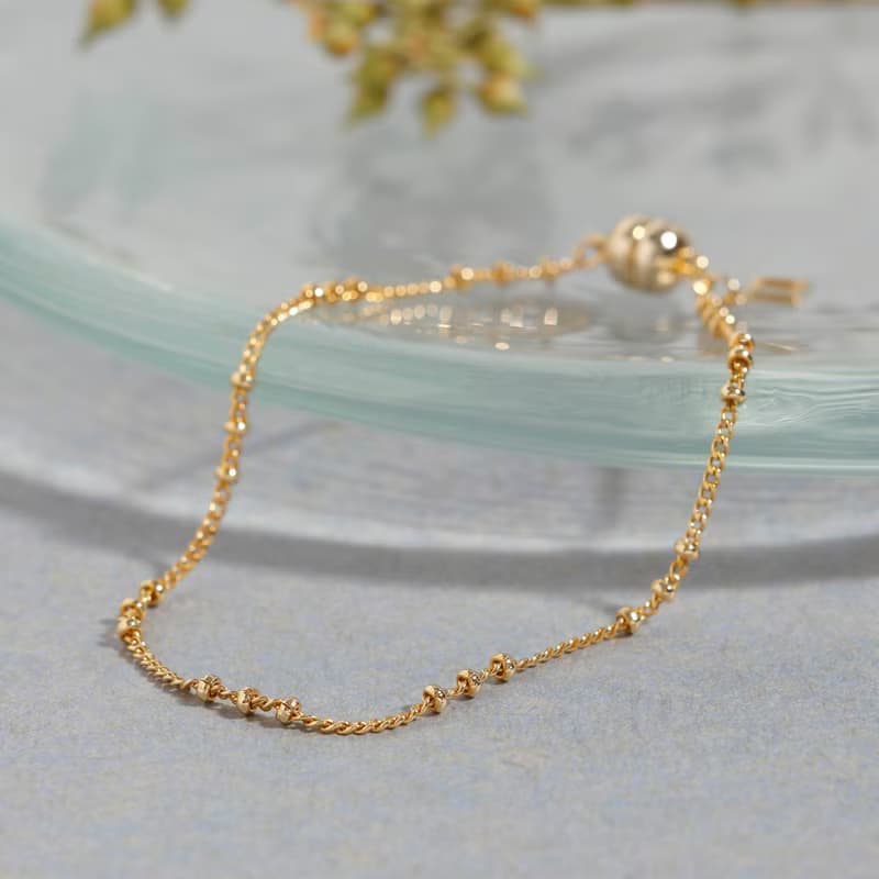 petit point bracelet GD ニッケルフリーマグネットブレスレット　磁石で着脱簡単なシンプルブレスレット　ゴールド