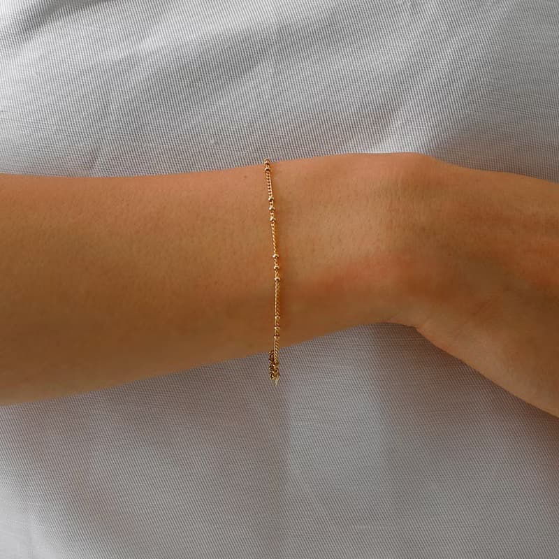 petit point bracelet GD ニッケルフリーマグネットブレスレット　磁石で着脱簡単なシンプルブレスレット　ゴールド