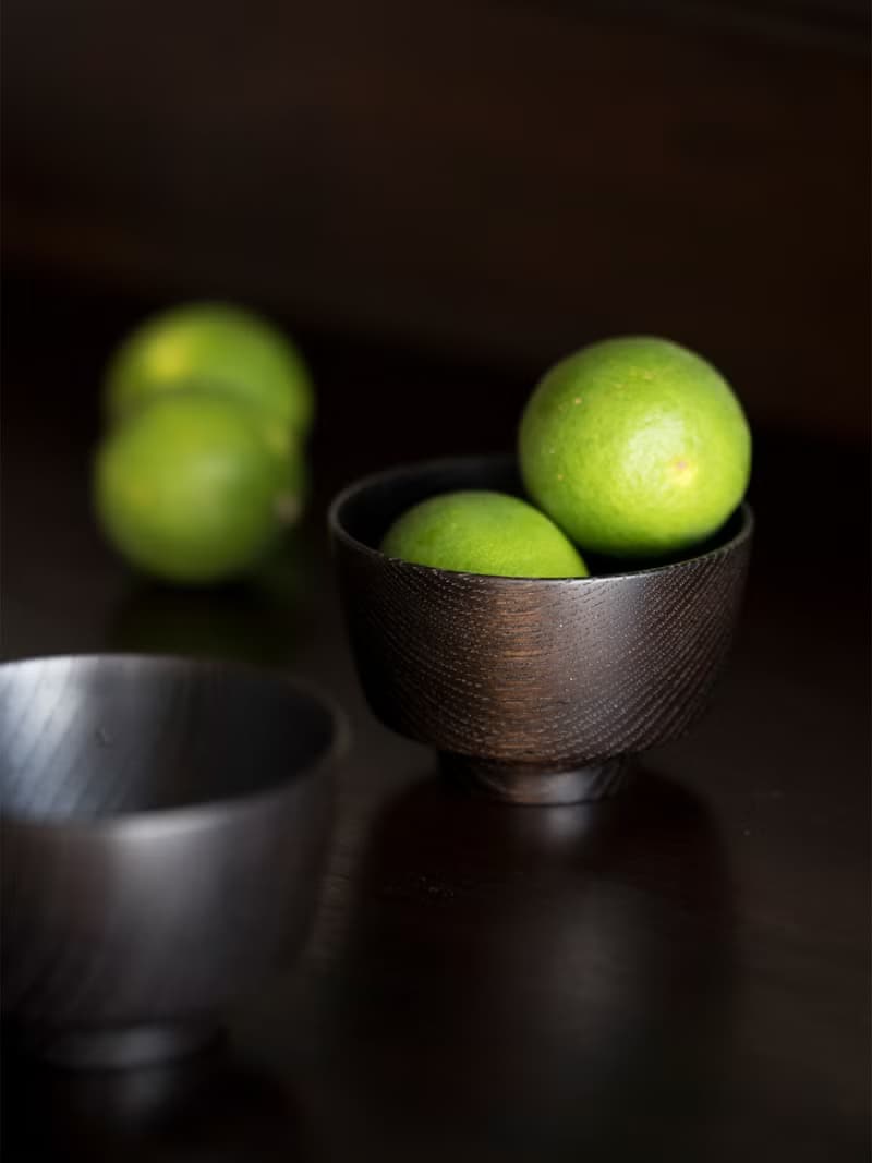 漆碗 中古木材 擦拭大漆