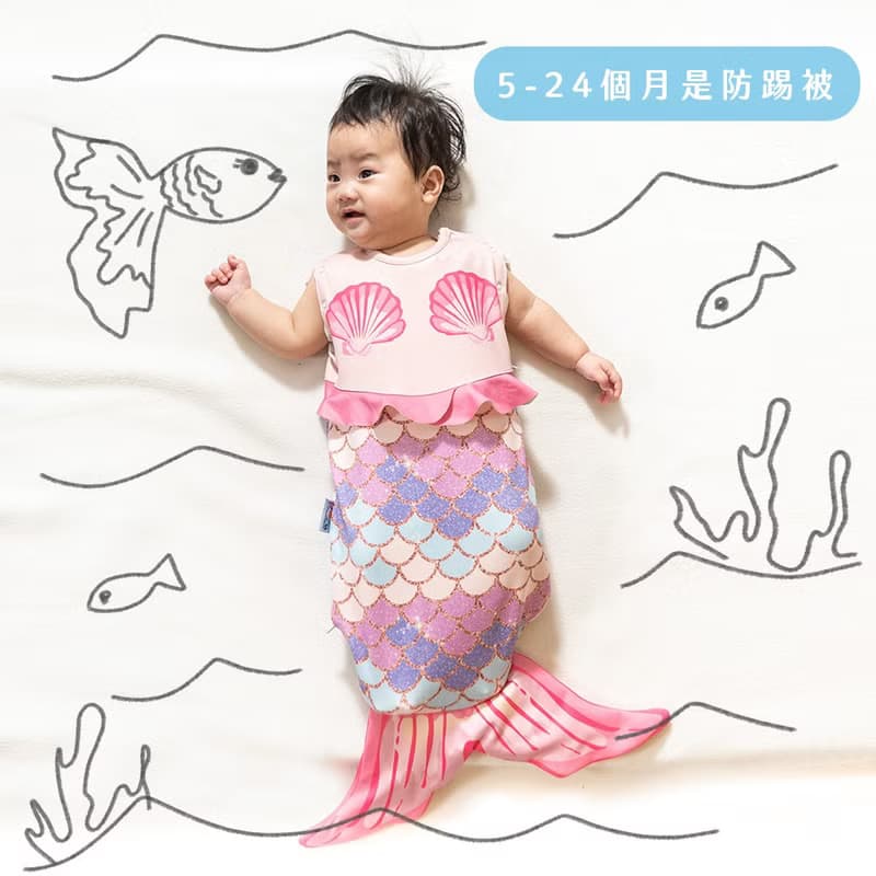 美人魚造型包巾~ 小小 Ariel 誕生啦~