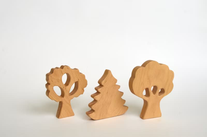 Pretend play toys, wooden trees, wooden toys for baby, birthday gift baby