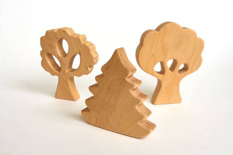 Pretend play toys, wooden trees, wooden toys for baby, birthday gift baby
