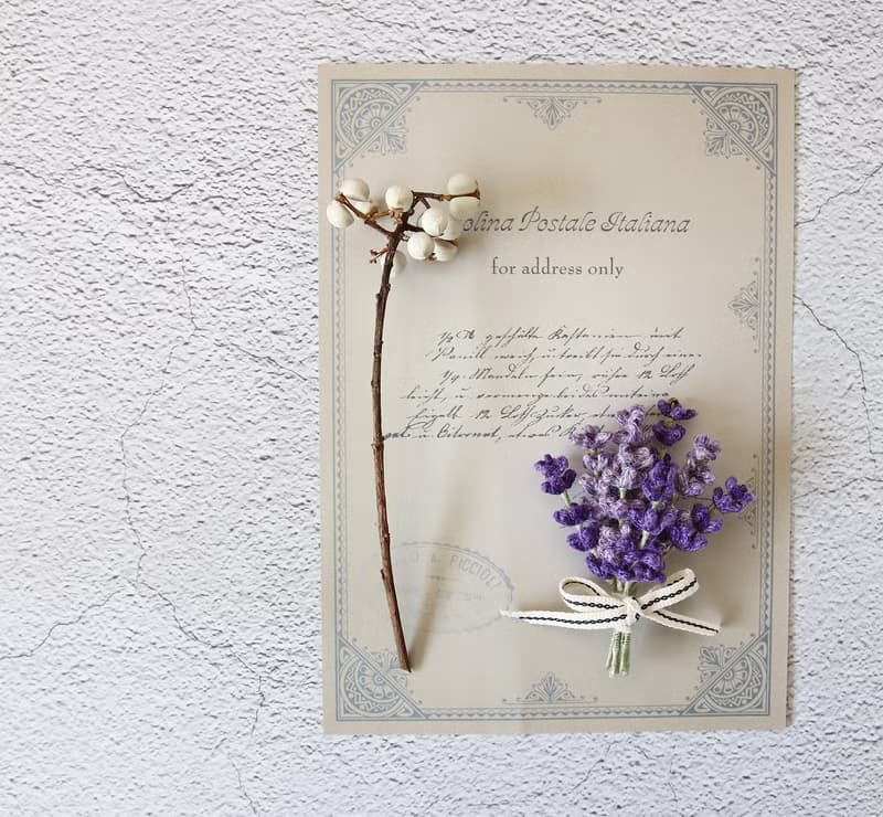 薰衣草花束胸針 日本麻線 細工編織 細緻優雅 心意禮物 收藏首選