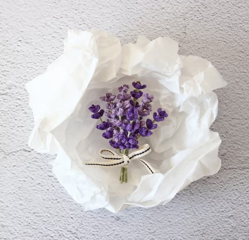 薰衣草花束胸針 日本麻線 細工編織 細緻優雅 心意禮物 收藏首選