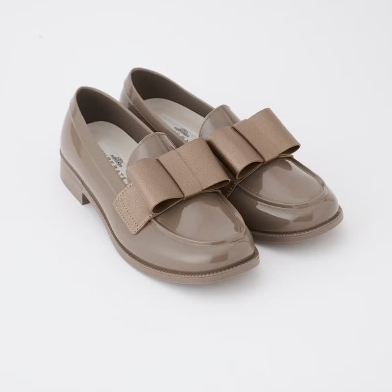 DECO (GREY)  PVC LOAFER / RAIN SHOES リボンローファー