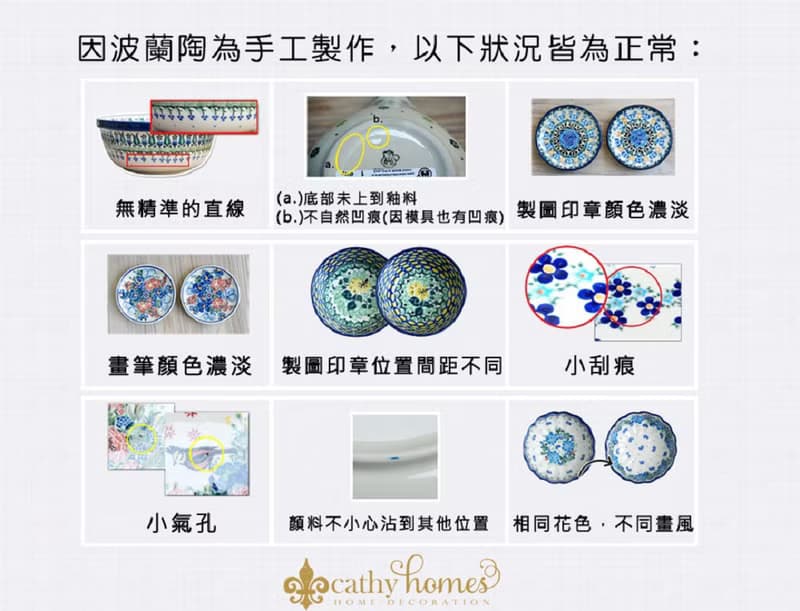 波蘭手工陶圓盤5件組