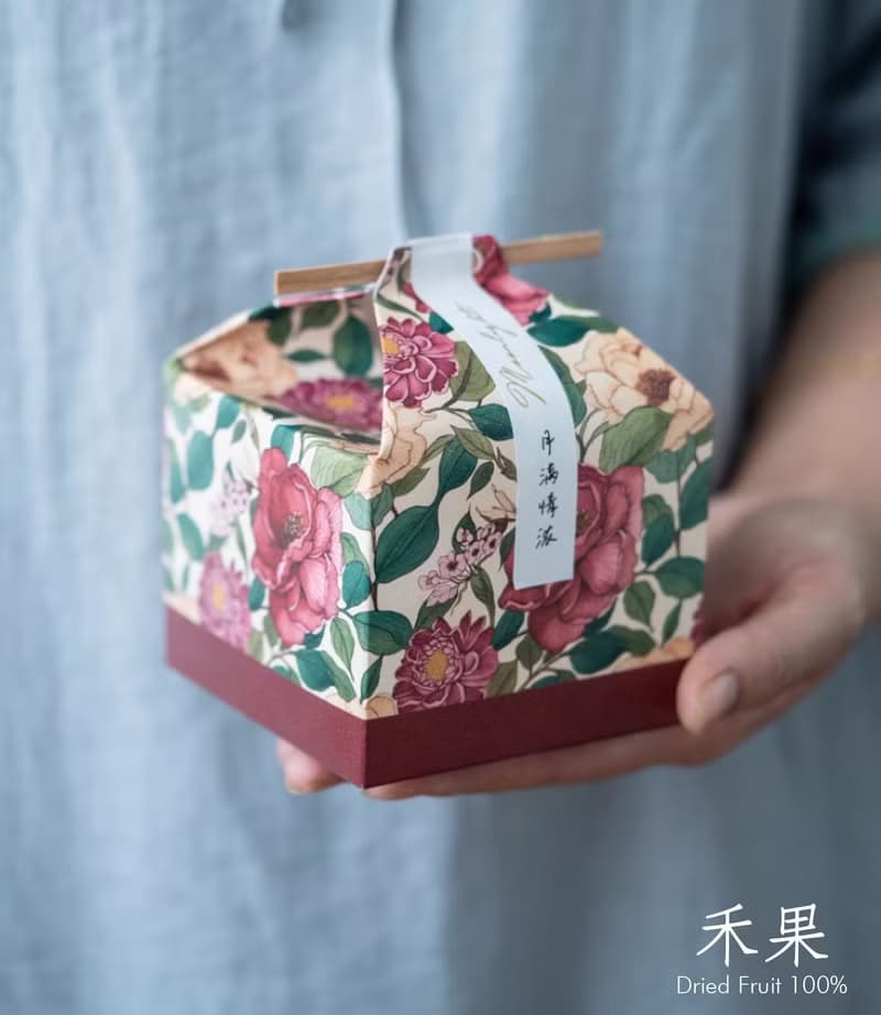 【禾果】月下花影・果香寄意-中秋典雅花卉果乾小方盒