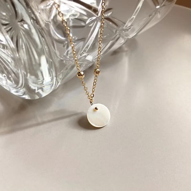 星球 貝殼 厚鍍14K金項鍊