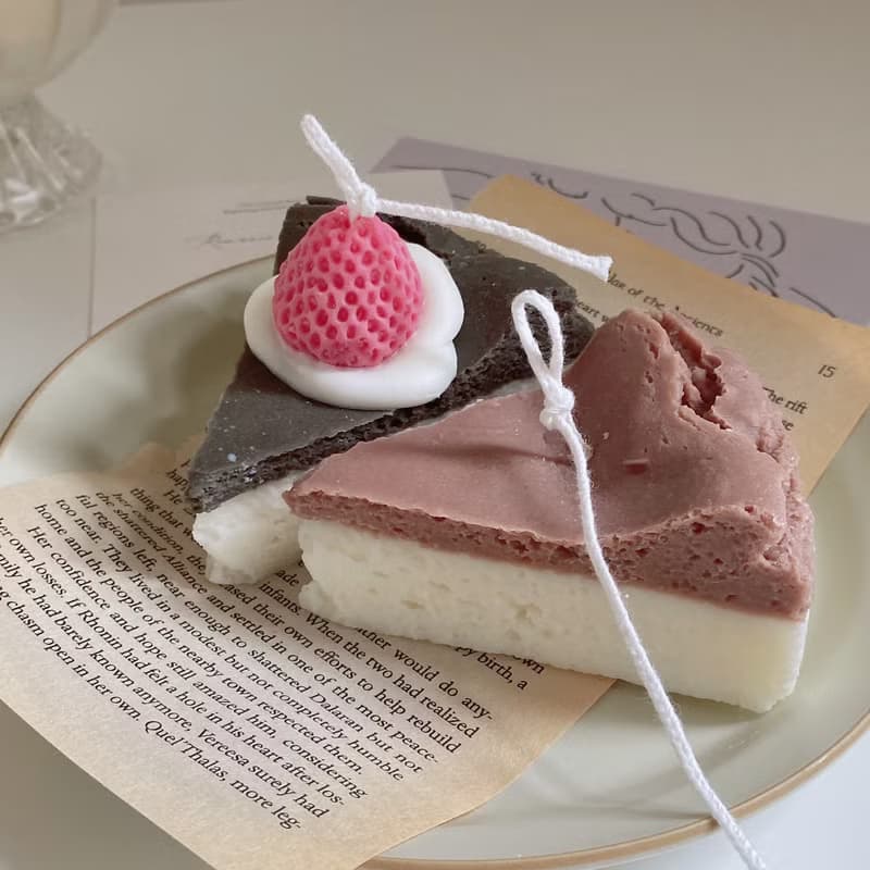 【蛋糕系列】巴斯克乳酪蛋糕蠟燭 造型蠟燭