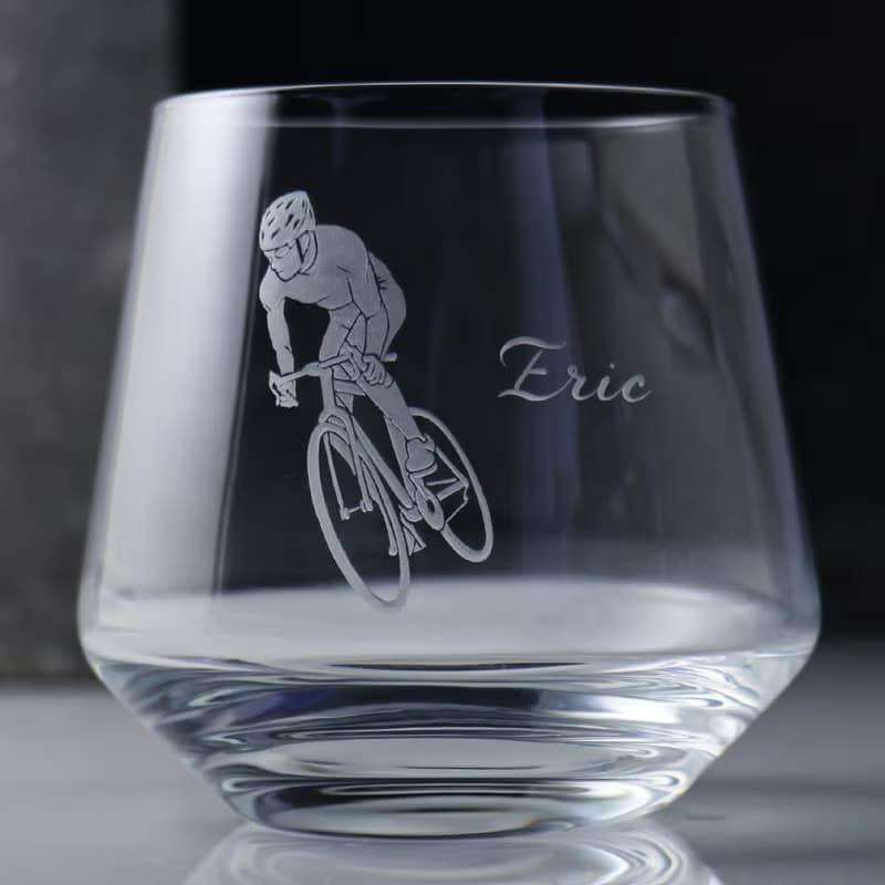 390cc【單車賽】自行車德國蔡司水晶威士忌杯