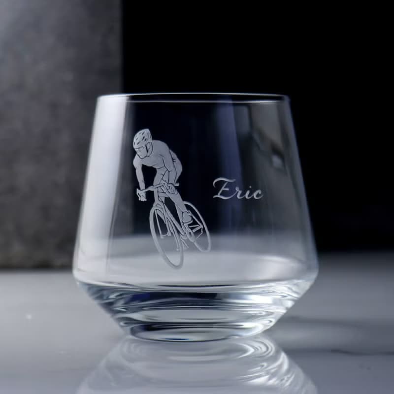 390cc【單車賽】自行車德國蔡司水晶威士忌杯